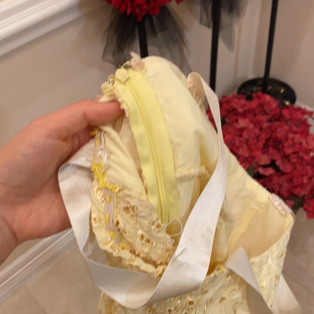 🌻Yellow eyelet lace sundress strapless or +straps - Picture 11 of 16